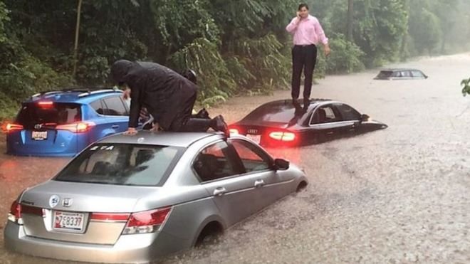 वाशिङटनमा बाढी, ‘ह्वाइट हाउस’मा भेल पस्यो