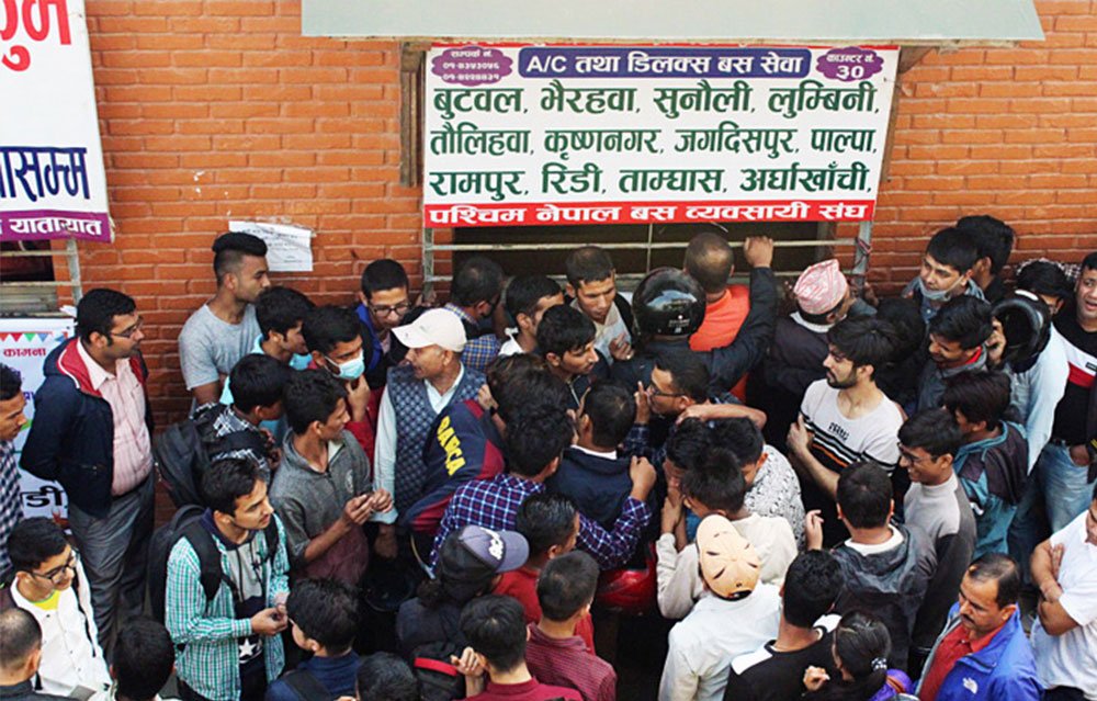 दसैंका लागि १० दिनमा १० लाख बाहिरिए
