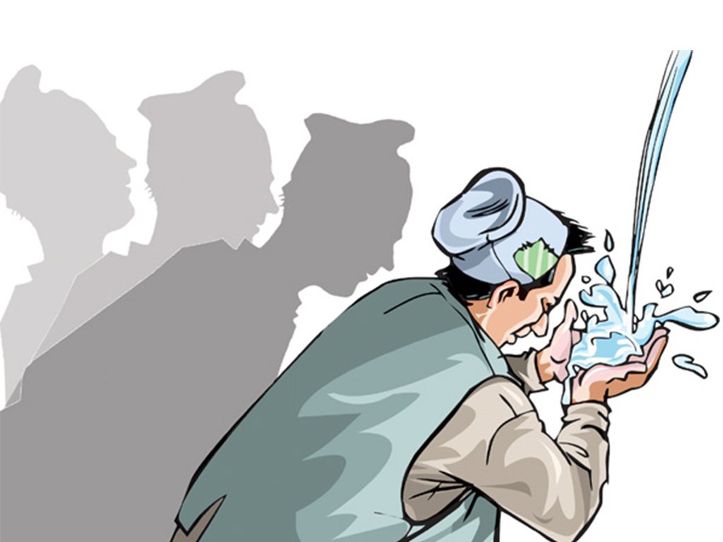 वडाध्यक्षलाई नै छोइछिटो, छुट्टै गिलासमा पानी