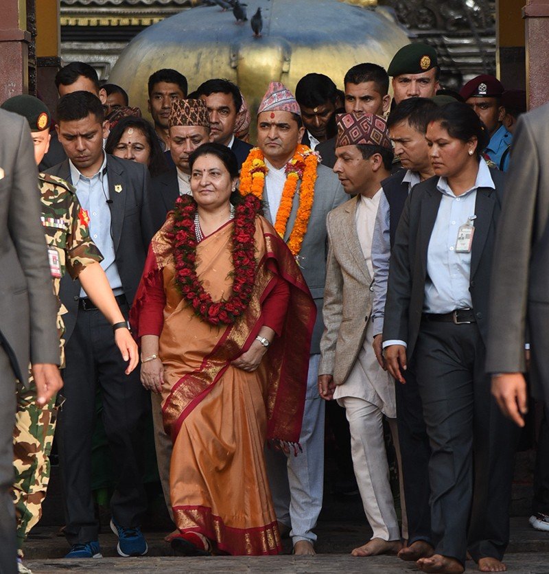 राष्ट्रपति भण्डारीद्वारा पशुपतिमा पूजा एवं दर्शन