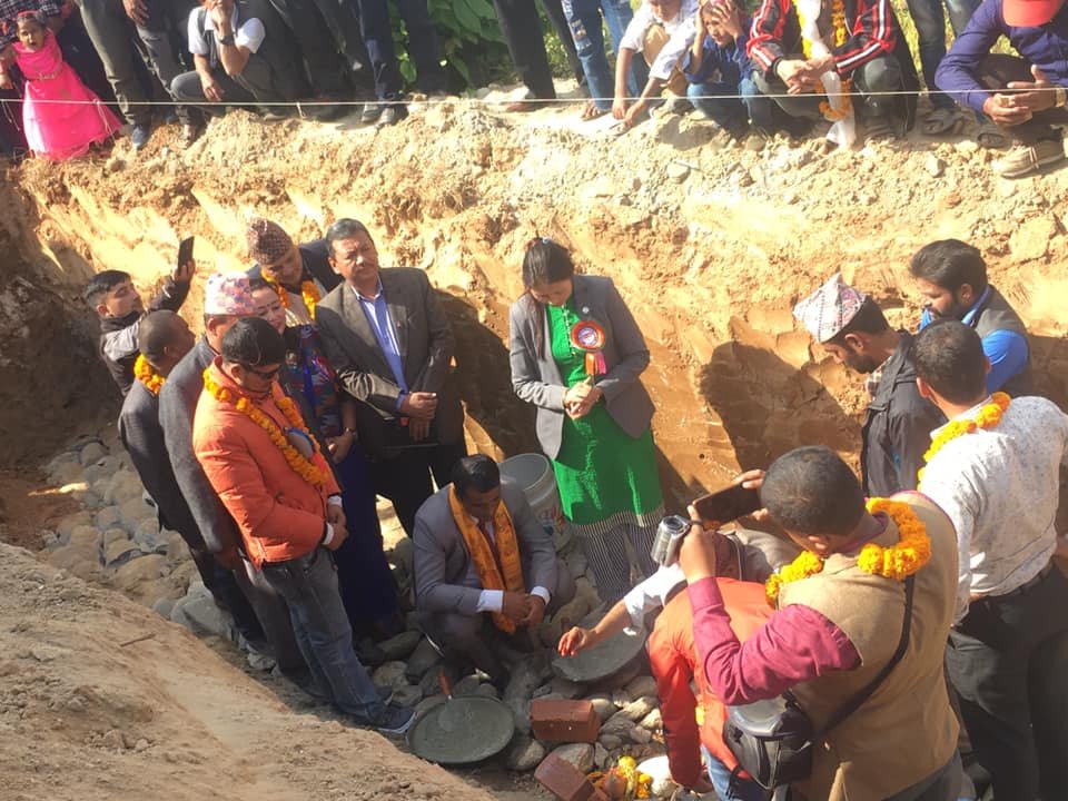 नुवाकोटको शिवपुरीमा “सहिद स्मृति रंगशाला” शिलान्यास
