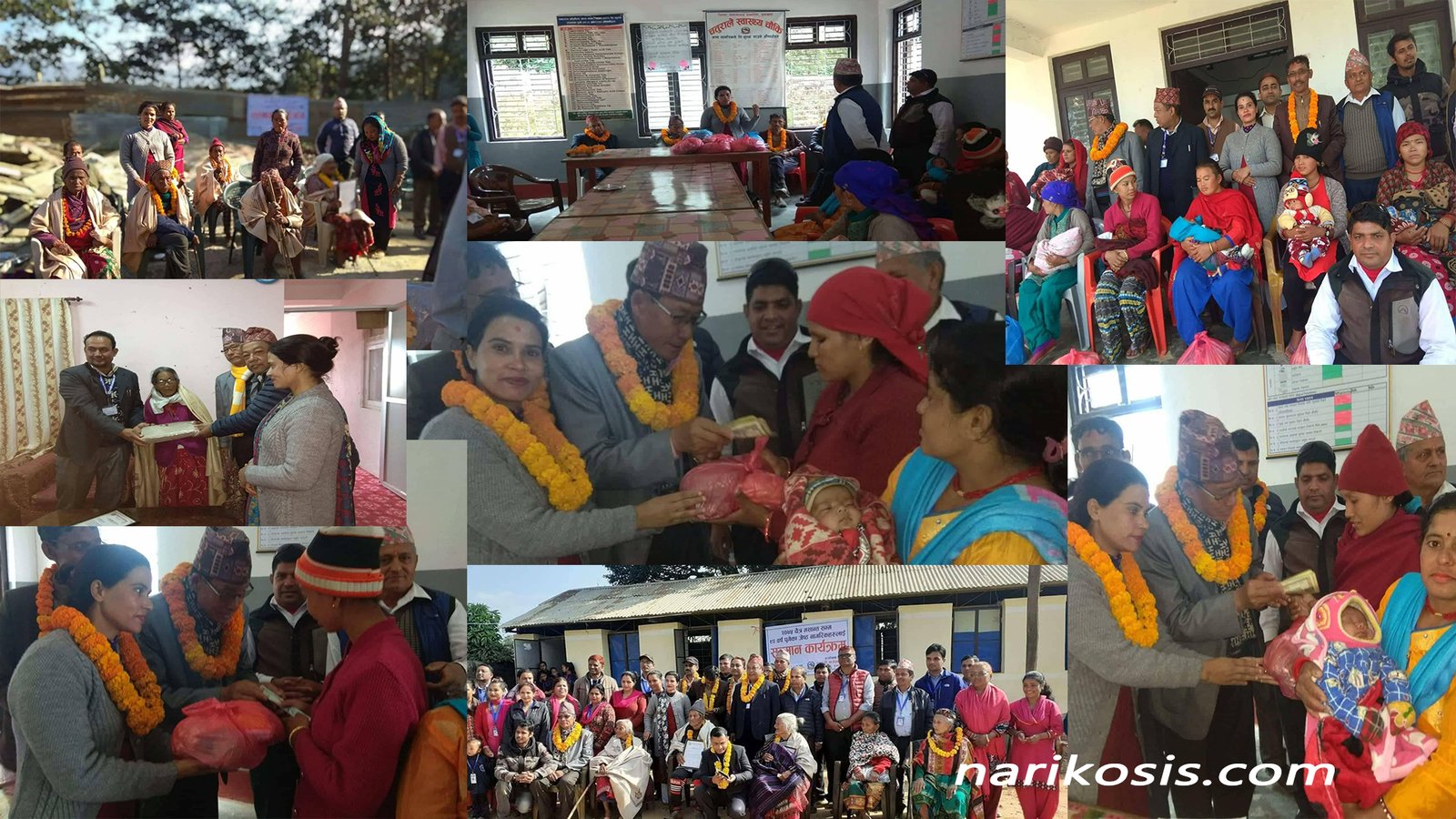 ककनी गाउँपालिकाद्वारा ज्येष्ठ नागरिकलाई सम्मान र सुत्केरीलाई पोषिलो झोला वितरण