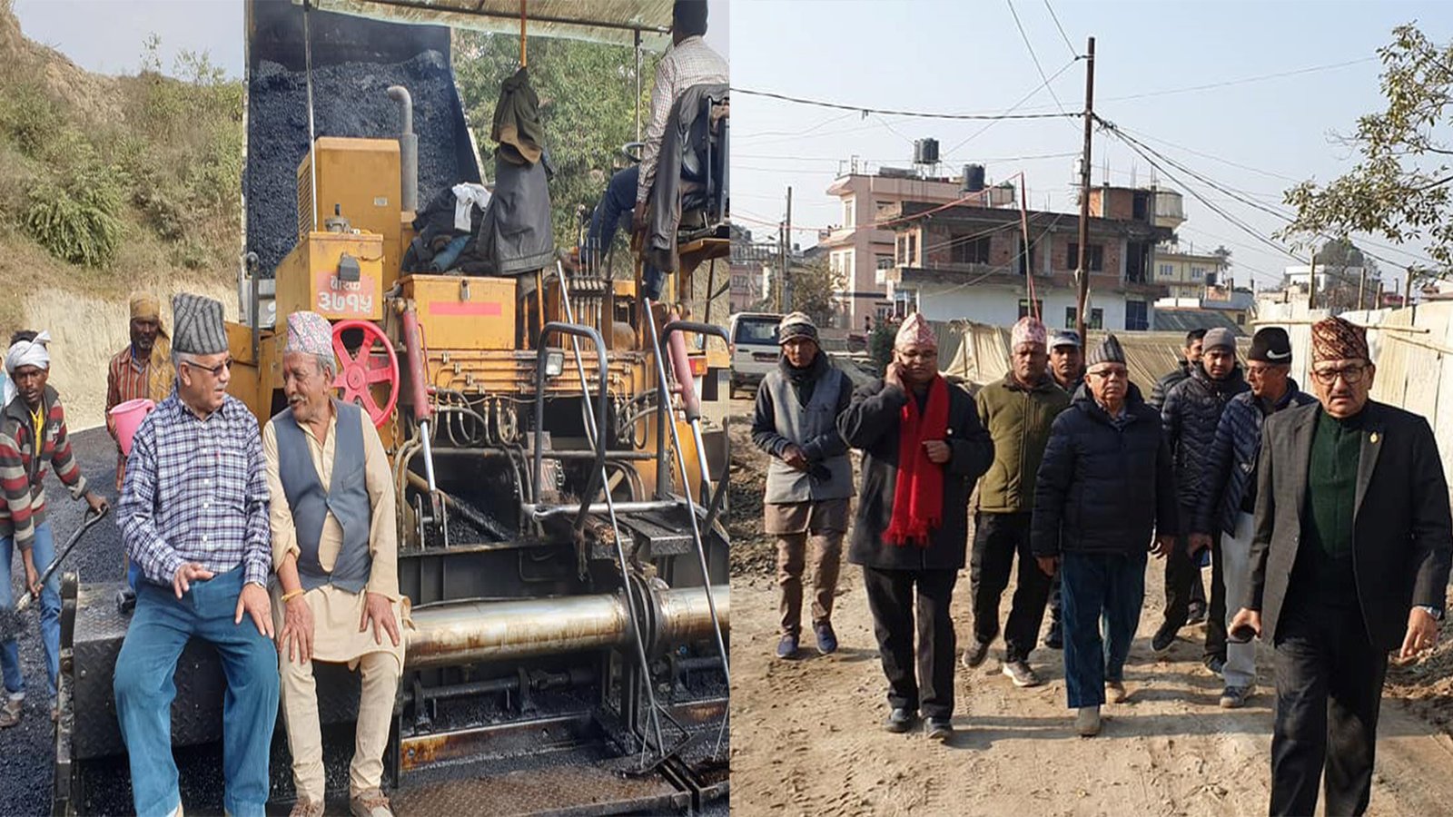 पूर्व प्रधानमन्त्री नेपालद्वारा आफ्नो निर्वाचन क्षेत्र अन्तरगत कागेश्वरी सडक अनुगमन
