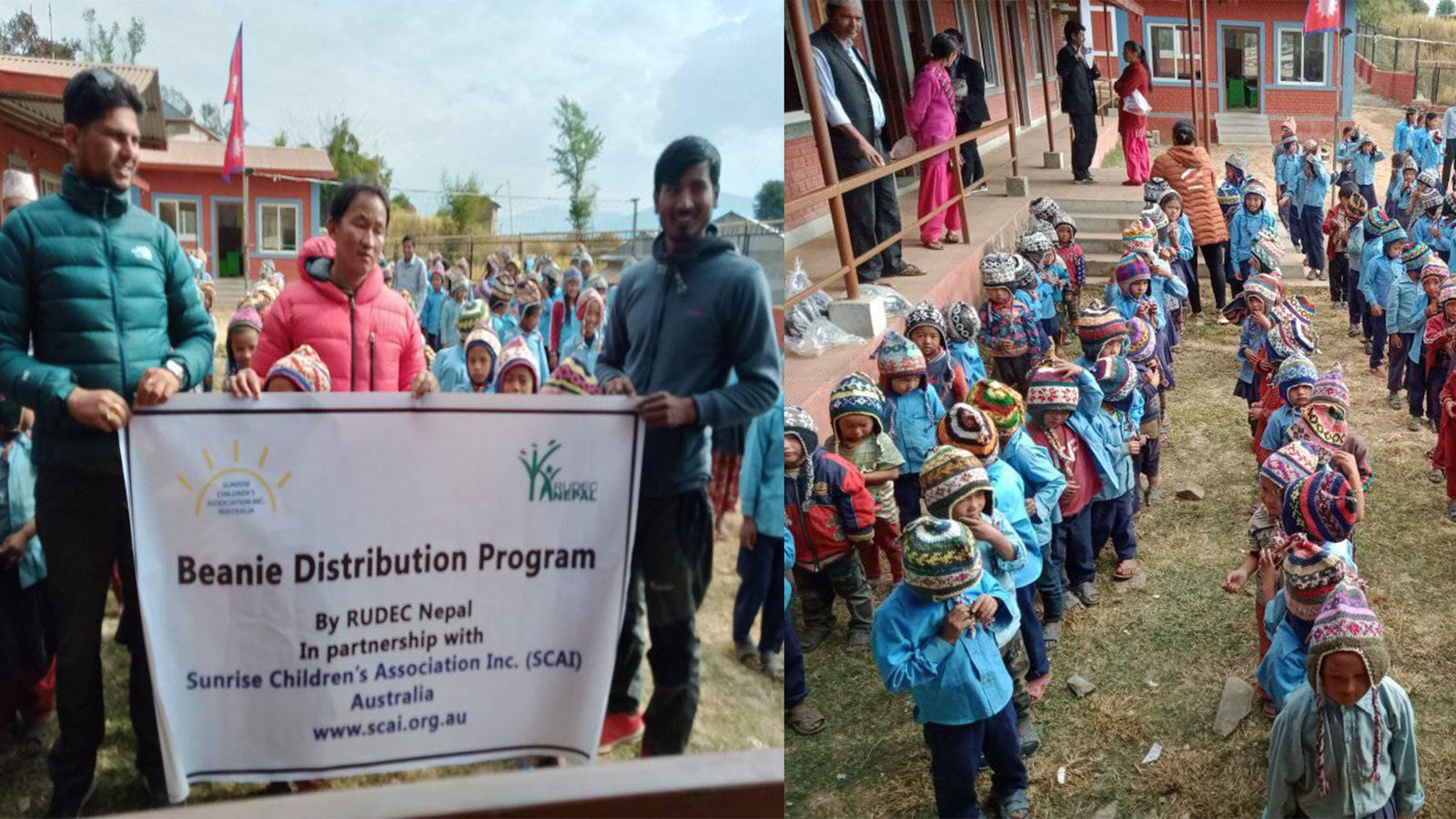 एस.सि.ए.आई अस्ट्रेलिया तथा रुडेकद्वारा बिद्यार्थीलाई न्यानो कपडा वितरण