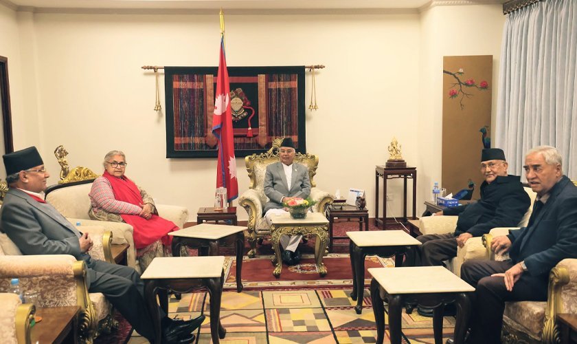 राष्ट्रपतिसहित तीन प्रमुख राजनीतिक दल र प्रधानमन्त्रीबिच छलफल हुने